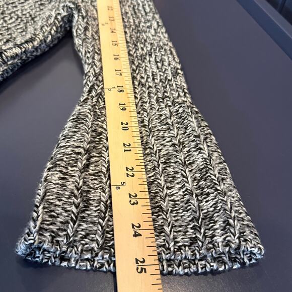 Ann Taylor Chunky Knit Button Front Cardigan Sweater | Black Marled | Size Large - Picture 7 of 9